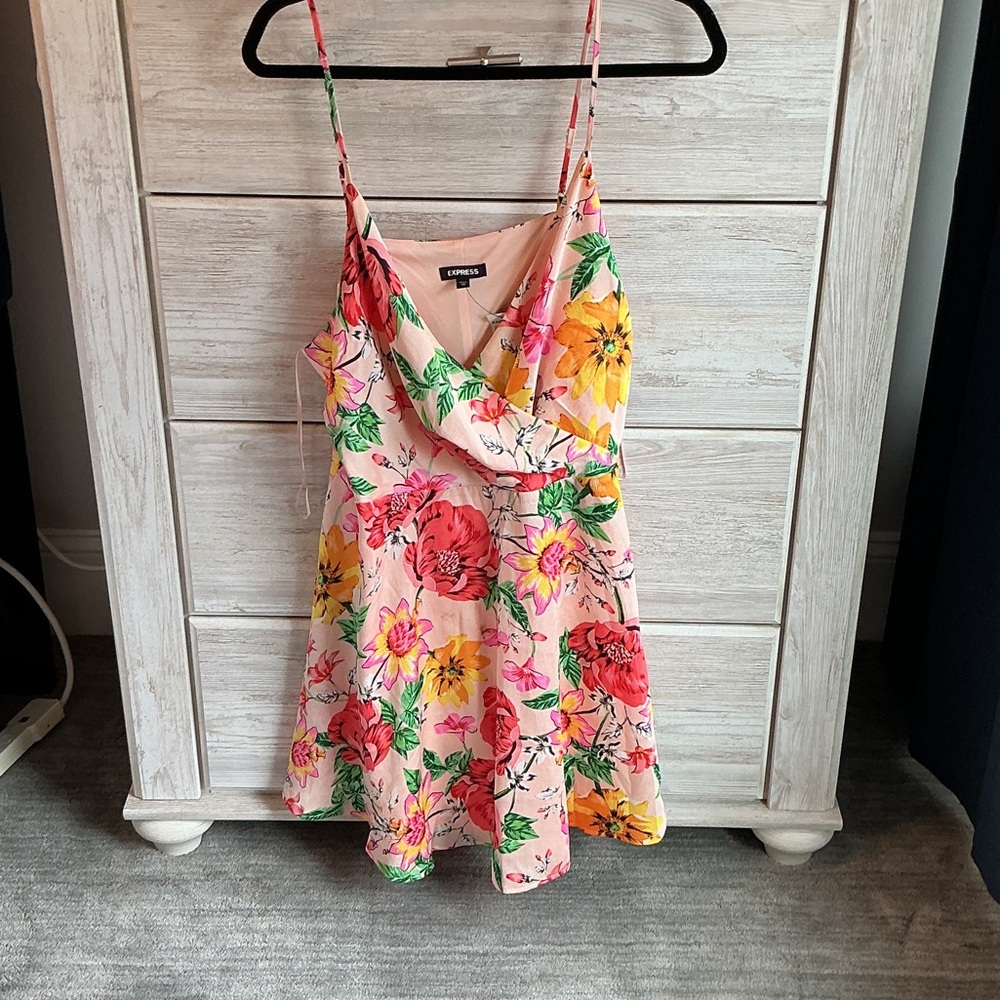 Express Floral Dress with Spaghetti Straps